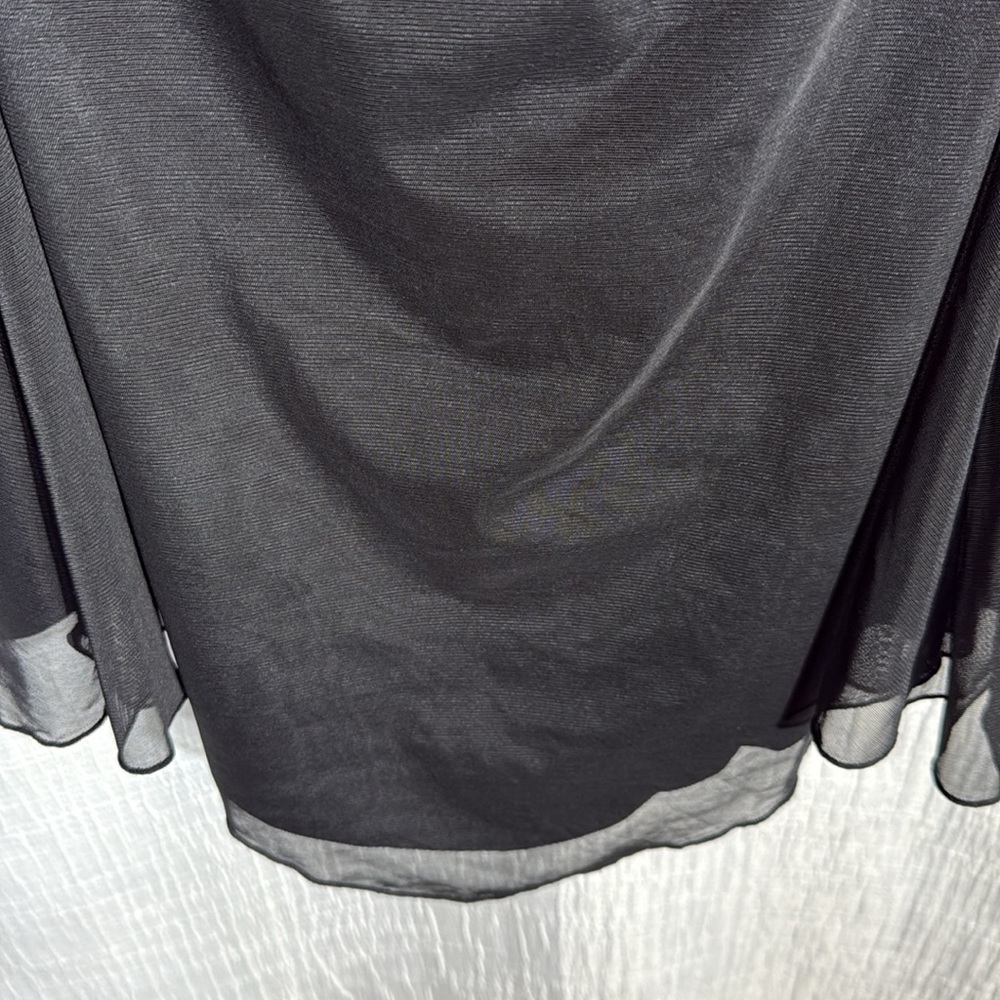 Oh Polly Naples Black Embellished Mesh Sleeve Mini Dress Size 2 Party birthday - Picture 11 of 16
